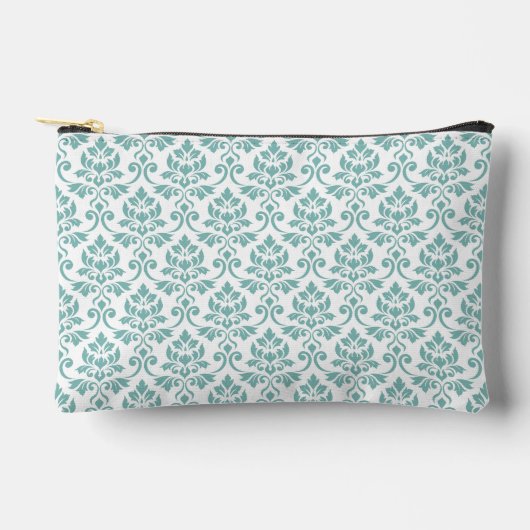 Feuille Damask Blauwgroen Pattern Etui (Voorkant)