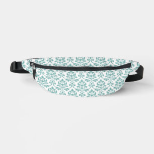 Feuille Damask Blauwgroen Pattern Heuptasje