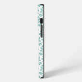 Feuille Damask Blauwgroen Pattern iPhone Hoesje (Linkerkant)
