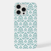 Feuille Damask Blauwgroen Pattern iPhone Hoesje (Achterkant)