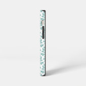 Feuille Damask Blauwgroen Pattern iPhone Hoesje (Linkerkant)