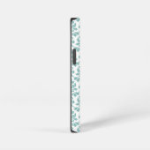 Feuille Damask Blauwgroen Pattern iPhone Hoesje (Rechterkant)
