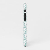 Feuille Damask Blauwgroen Pattern iPhone Hoesje (Linkerkant)