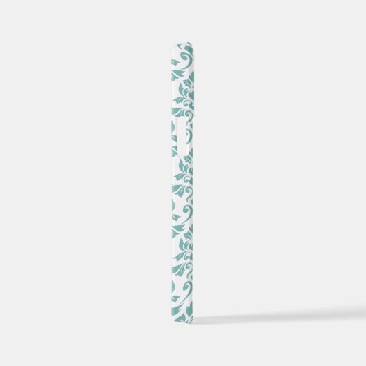 Feuille Damask Blauwgroen Pattern iPhone Hoesje (Rechterkant)