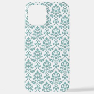 Feuille Damask Blauwgroen Pattern iPhone 12 Pro Max Hoesje