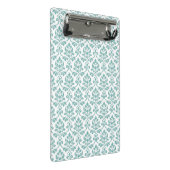 Feuille Damask Blauwgroen Pattern Mini Klembord (Schuin)