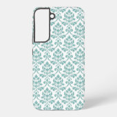 Feuille Damask Blauwgroen Pattern Samsung Galaxy Hoesje (Achterkant)
