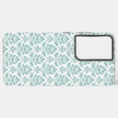 Feuille Damask Blauwgroen Pattern Samsung Galaxy Hoesje (Linkerkant)