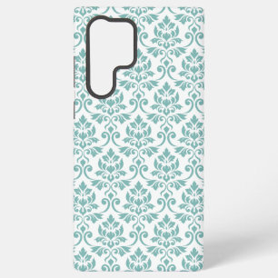 Feuille Damask Blauwgroen Pattern Samsung Galaxy Hoesje