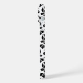 Feuille Damask Lg Motif noir sur blanc (Côté gauche)