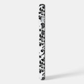 Feuille Damask Lg Motif noir sur blanc (Côté gauche)