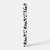 Feuille Damask LG Pattern Zwart op Wit iPhone 15 Hoesje (Linkerkant)
