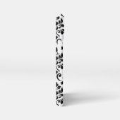 Feuille Damask LG Pattern Zwart op Wit iPhone Hoesje (Rechterkant)