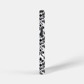 Feuille Damask LG Pattern Zwart op Wit iPhone Hoesje (Rechterkant)