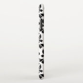 Feuille Damask LG Pattern Zwart op Wit iPhone Hoesje (Rechterkant)