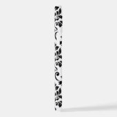 Feuille Damask LG Pattern Zwart op Wit iPhone Hoesje (Rechterkant)