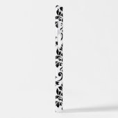 Feuille Damask LG Pattern Zwart op Wit iPhone Hoesje (Linkerkant)