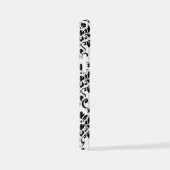 Feuille Damask LG Pattern Zwart op Wit iPhone Hoesje (Rechterkant)