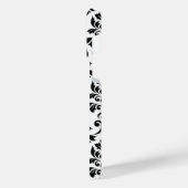 Feuille Damask LG Pattern Zwart op Wit iPhone Hoesje (Linkerkant)