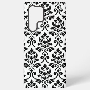 Feuille Damask LG Pattern Zwart op Wit Samsung Galaxy Hoesje