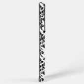 Feuille Damask LG Pattern Zwart op Wit Samsung Galaxy Hoesje (Rechterkant)