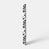 Feuille Damask LG Pattern Zwart op Wit Samsung Galaxy Hoesje (Linkerkant)