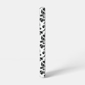 Feuille Damask LG Pattern Zwart op Wit Samsung Galaxy Hoesje (Linkerkant)