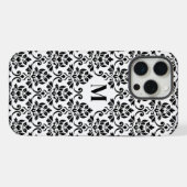 Feuille Damask Motif noir (personnalisé) (Verso Horizontal)