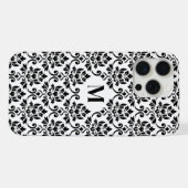 Feuille Damask Motif noir (personnalisé) (Verso Horizontal)