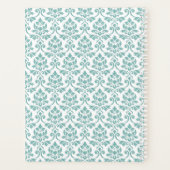 Feuille Damask Motif Turquoise (Dos)