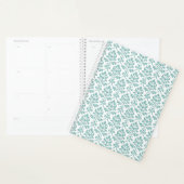 Feuille Damask Motif Turquoise (Devant avec enveloppe)