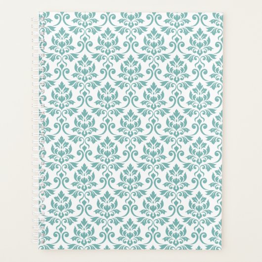 Feuille Damask Motif Turquoise (Devant)
