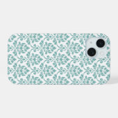 Feuille Damask Motif Turquoise (Verso Horizontal)