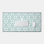 Feuille Damask Motif Turquoise (personnalisé) (Clavier et souris)