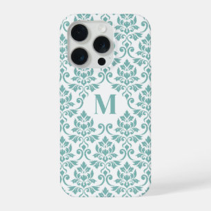 Feuille Damask Motif Turquoise (personnalisé)