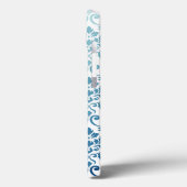 Feuille Damask Patroongradiënt Dk Blue-Blauwgroen  Case-Mate iPhone Case (Achterkant / Links)