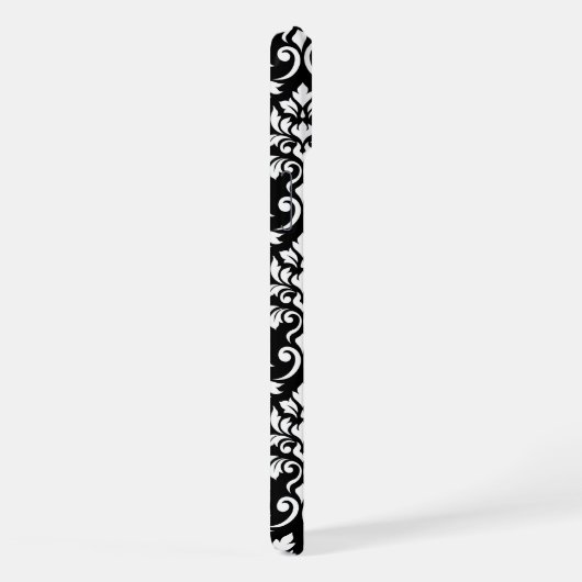 Feuille Damask Patte blanc sur noir (Côté droit)