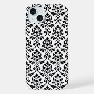 Feuille Damask Patte noir sur blanc