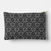 Feuille Damask Pattern Black op Grey Etui (Achterkant)