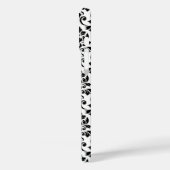 Feuille Damask Pattern Black op White Case-Mate iPhone Case (Achterkant / Links)