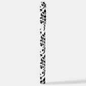 Feuille Damask Pattern Black op White iPhone Hoesje (Rechterkant)