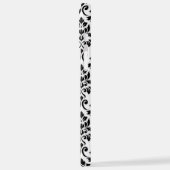 Feuille Damask Pattern Black op White iPhone Hoesje (Linkerkant)