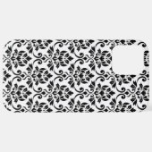 Feuille Damask Pattern Black op White iPhone Hoesje (Achterkant horizontaal)