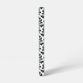 Feuille Damask Pattern Black op White Samsung Galaxy Hoesje (Linkerkant)