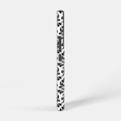 Feuille Damask Pattern Black op White Samsung Galaxy Hoesje (Rechterkant)