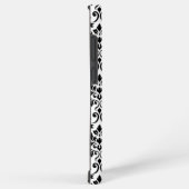 Feuille Damask Pattern Black op White Samsung Galaxy Hoesje (Rechterkant)