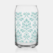 Feuille Damask Teal Large Pattern (Verso)