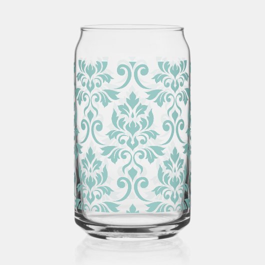 Feuille Damask Teal Large Pattern (Verso)