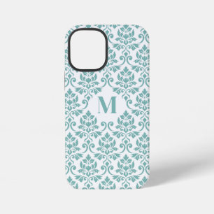 Feuille Damask Teal Patroon (Op Maat) iPhone 12 Mini Hoesje