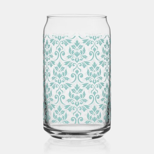 Feuille Damask Teal Pattern (Recto)